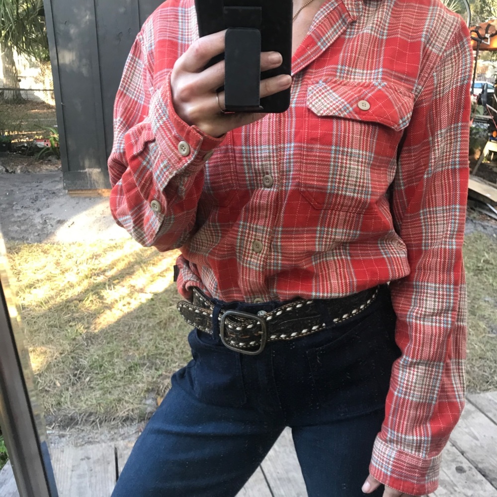 patagonia organic cotton plaid button down